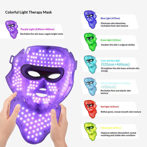 LED Facial Beauty Device Color-light Face Mask Beauty Instrument